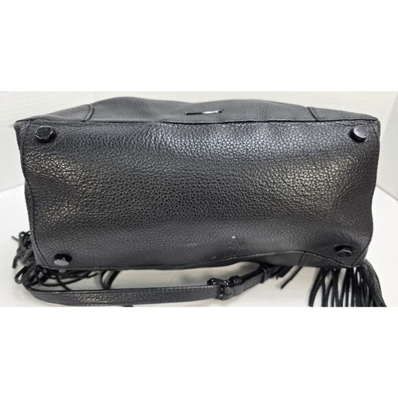 Rebecca Minkoff Fringe Regan Satchel Black with detachable strap - Picture 5 of 7